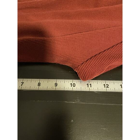 The Range Womens Mass Rib Slit Leggings Medium Burgundy Stretch Pull On READ - Picture 7 of 9